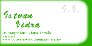 istvan vidra business card