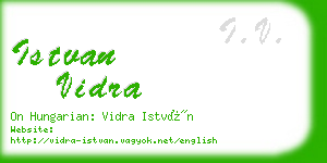 istvan vidra business card